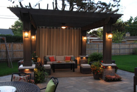 Covered Patio At Night