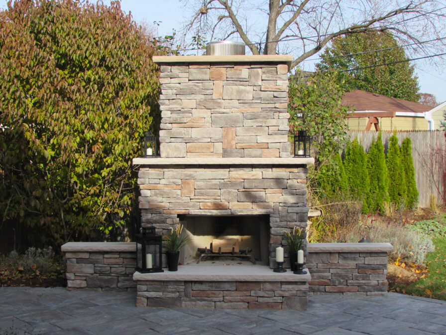 Fireplace with Lanterns