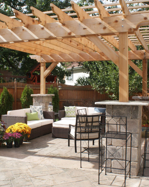 Wood Light Pergola